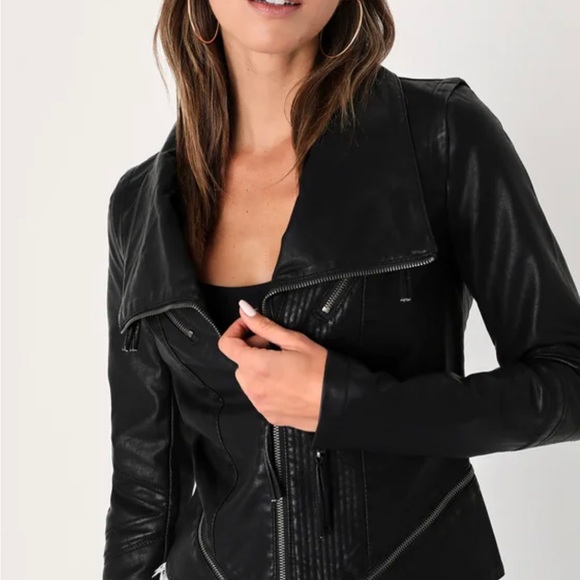 Up on a Tuesday Black Vegan Leather Jacket - Picture 7 of 7